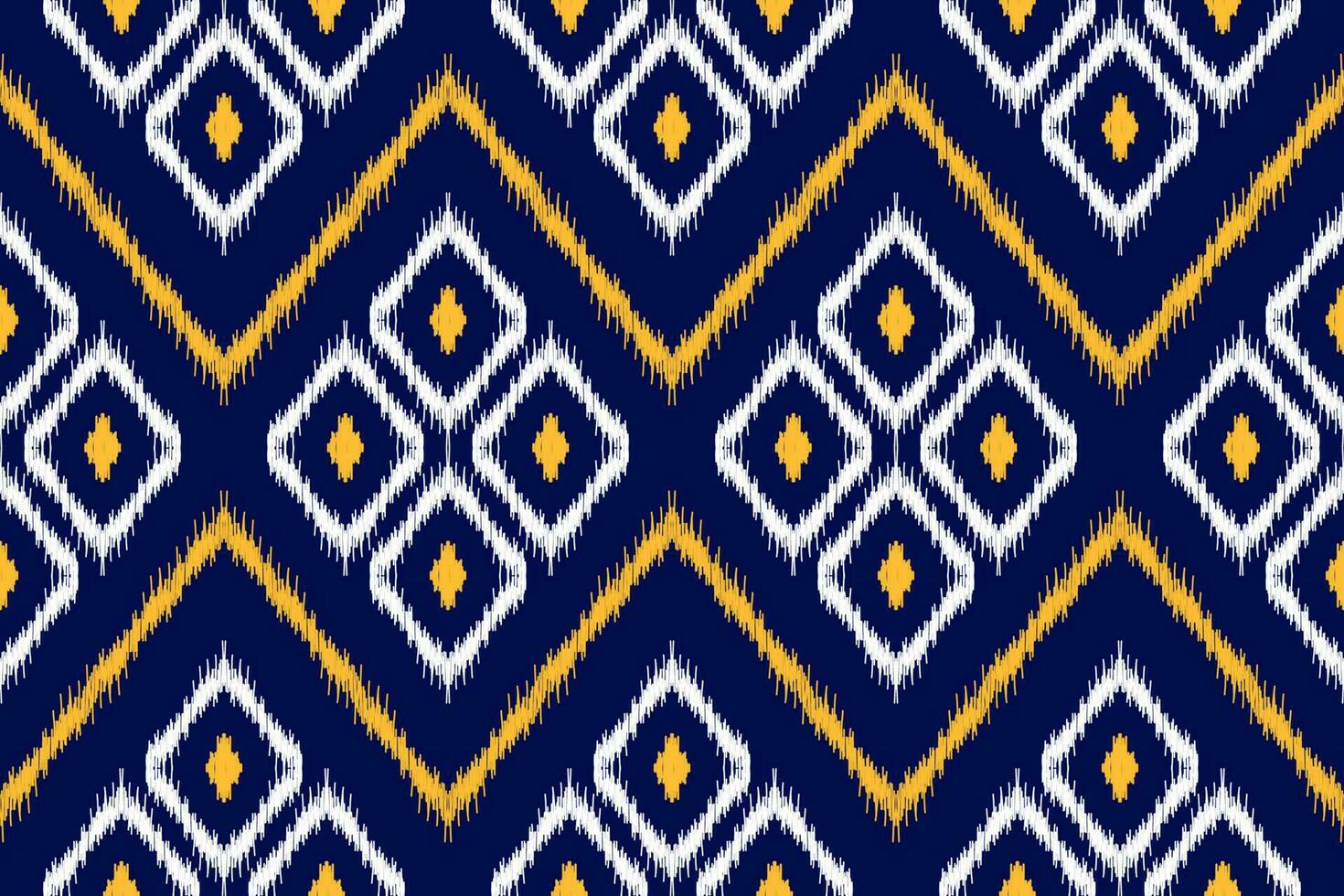 Fabric ikat pattern art. Ethnic seamless pattern traditional. American, Mexican style. vector