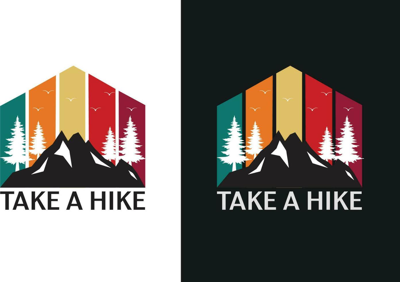Hiking T Shirt Design Vector