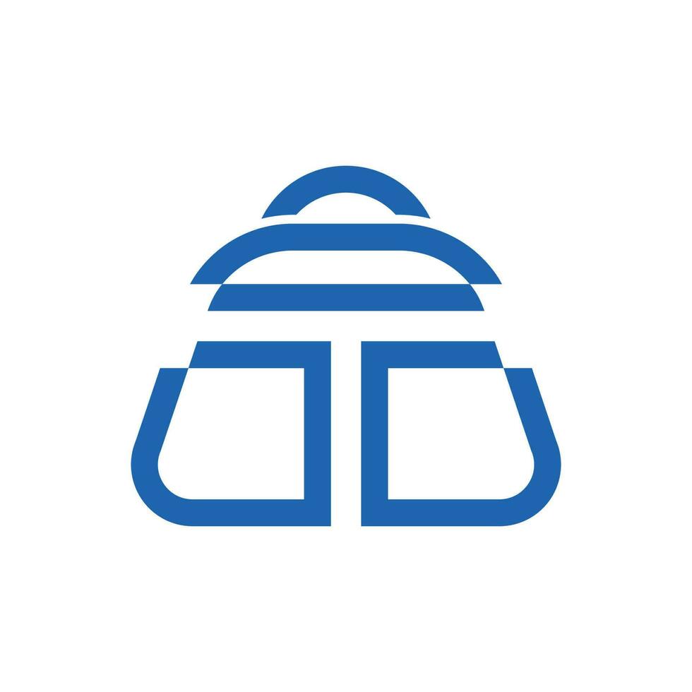 letter t bag logo vector