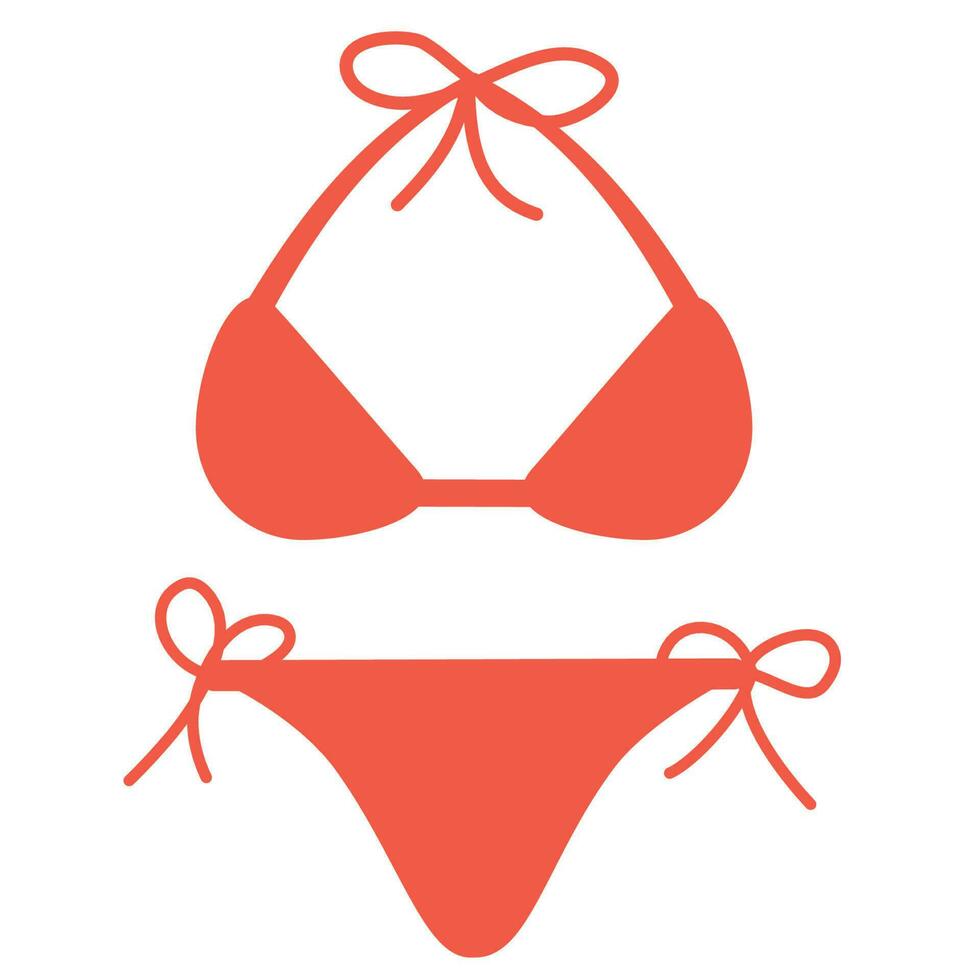 bikini sombrero corto pantalón verano vector