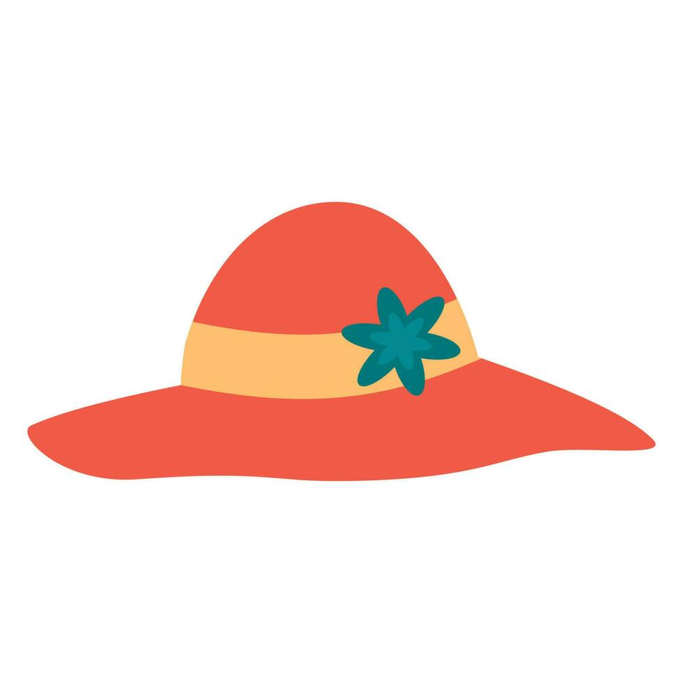 bikini sombrero corto pantalón verano vector