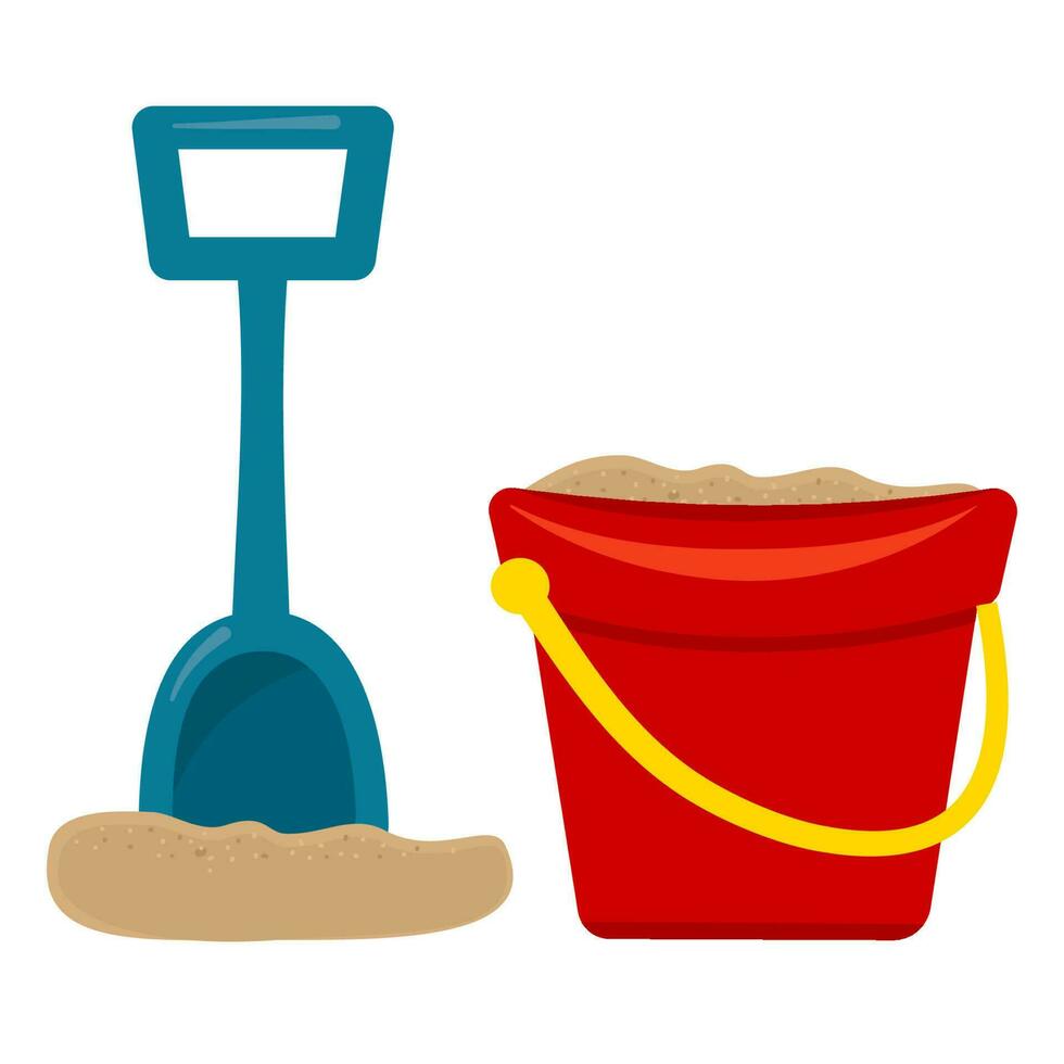 Build sand castle bucket vector