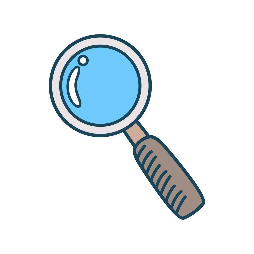Illustration magnifier glass zoom find search image Icon vector