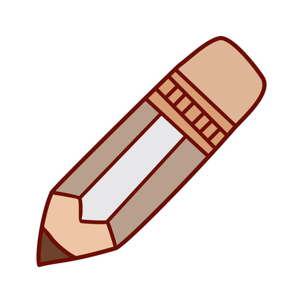 Hand drawn pencil doodle icon isolated vector