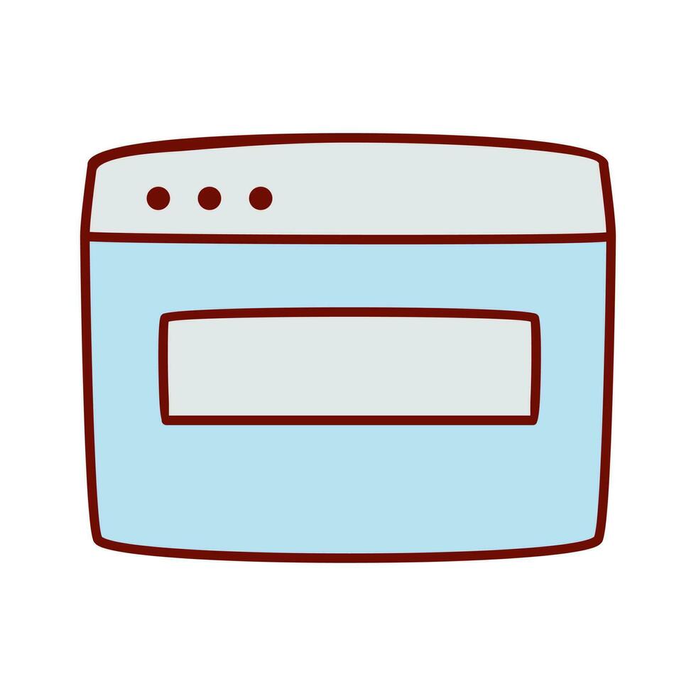 Vector outline browser icon illustration