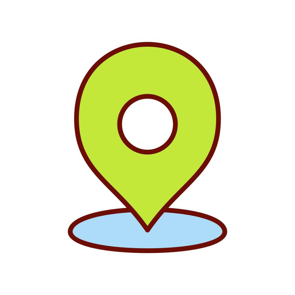 Location place illustration icon on white background, vector illustration