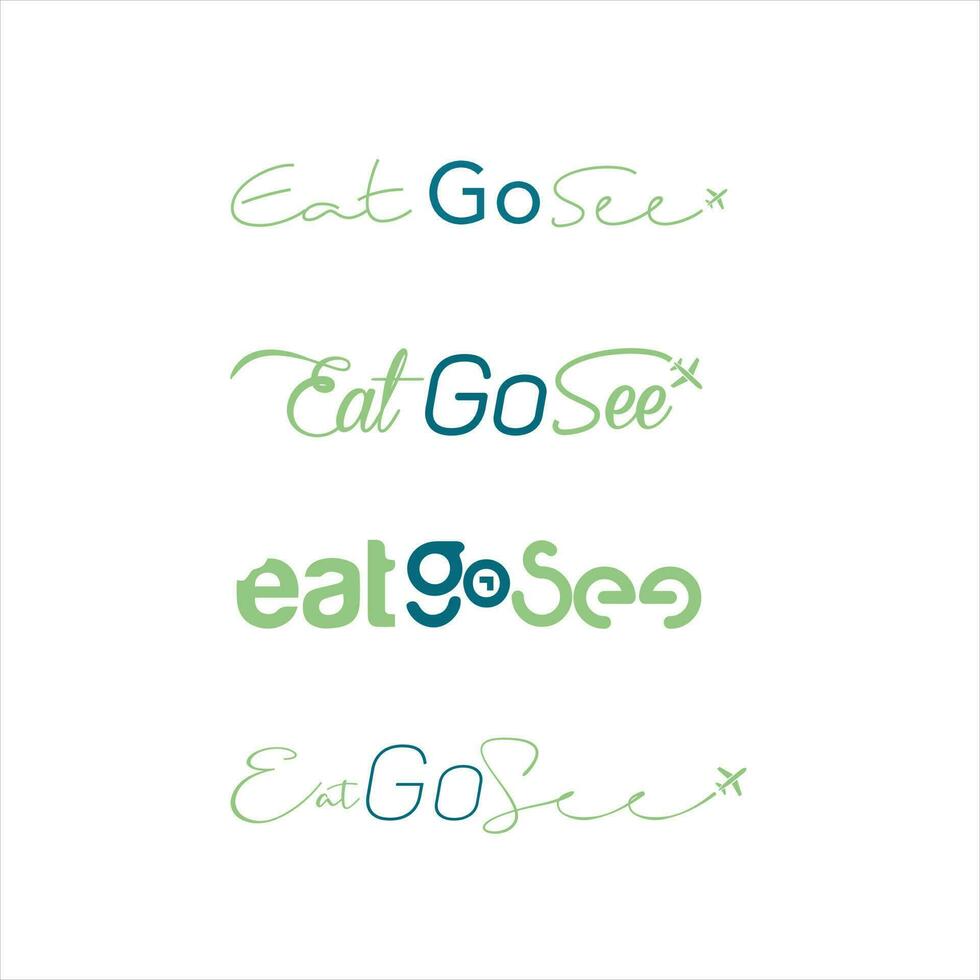 Eat Go See Logo Design vector