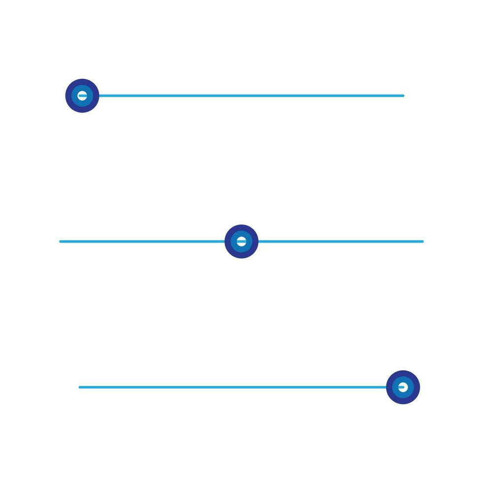 set of horizontal lines, settings icon on white backgroud, line style, editable vector, flat design, direction symbol, vector illustration.