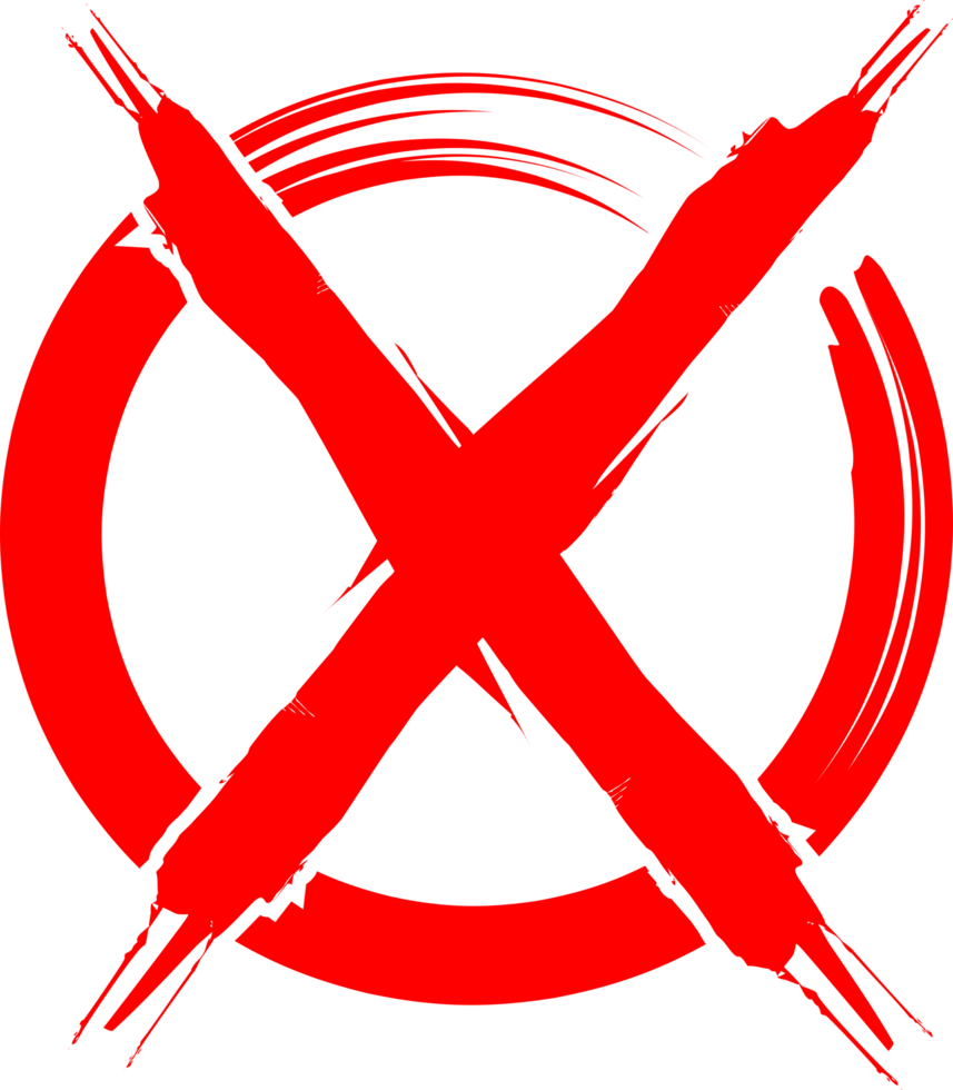 red x icon transparent