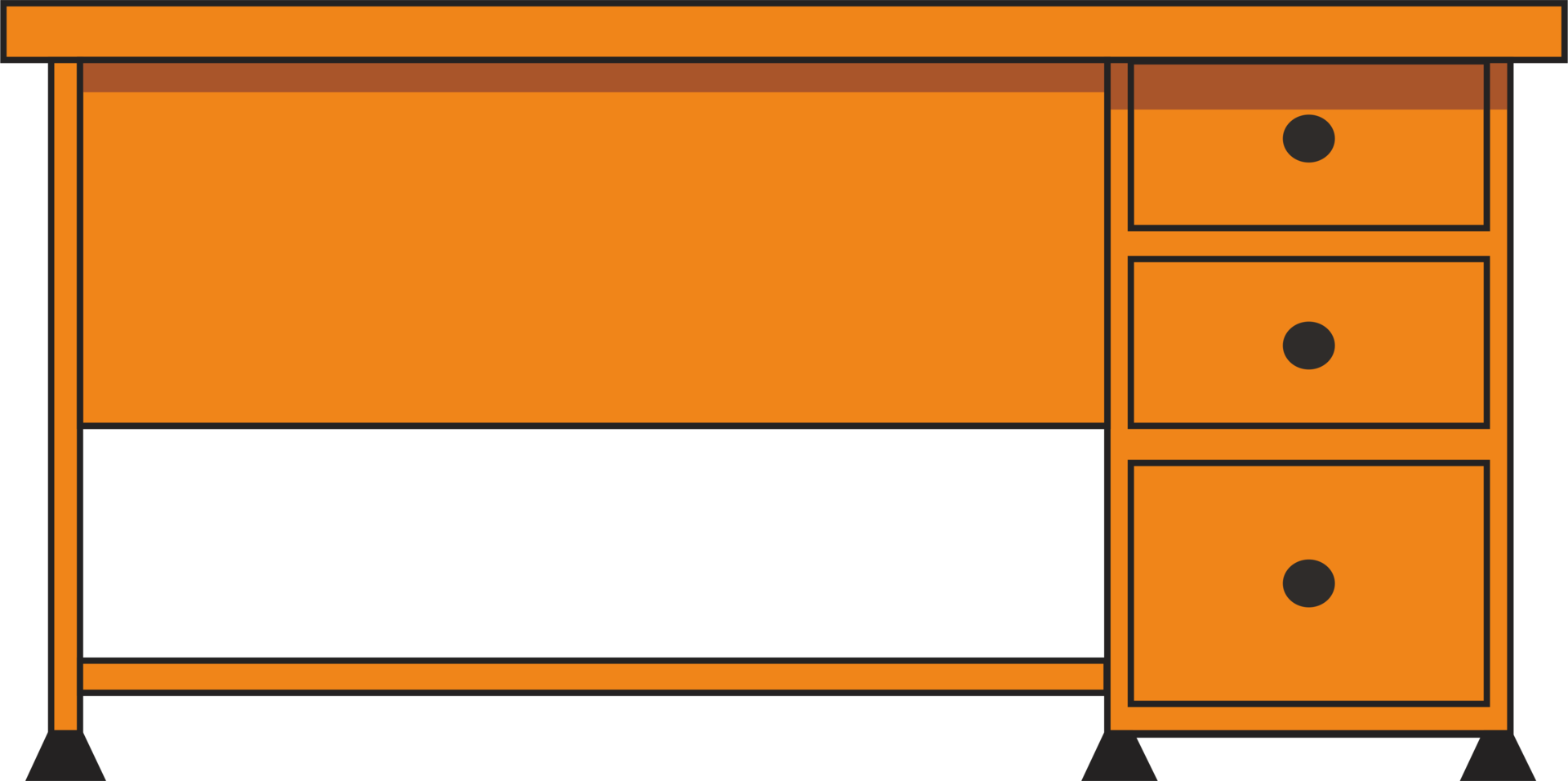 Desk brown design transparent background png