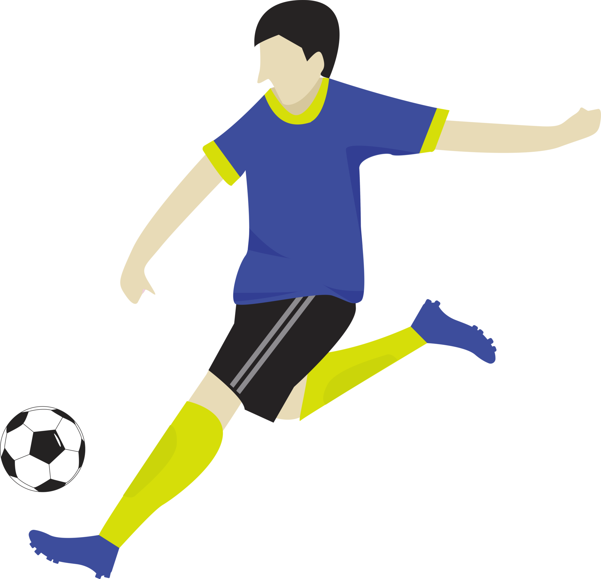 Football player kicking ball transparent background 24382886 PNG