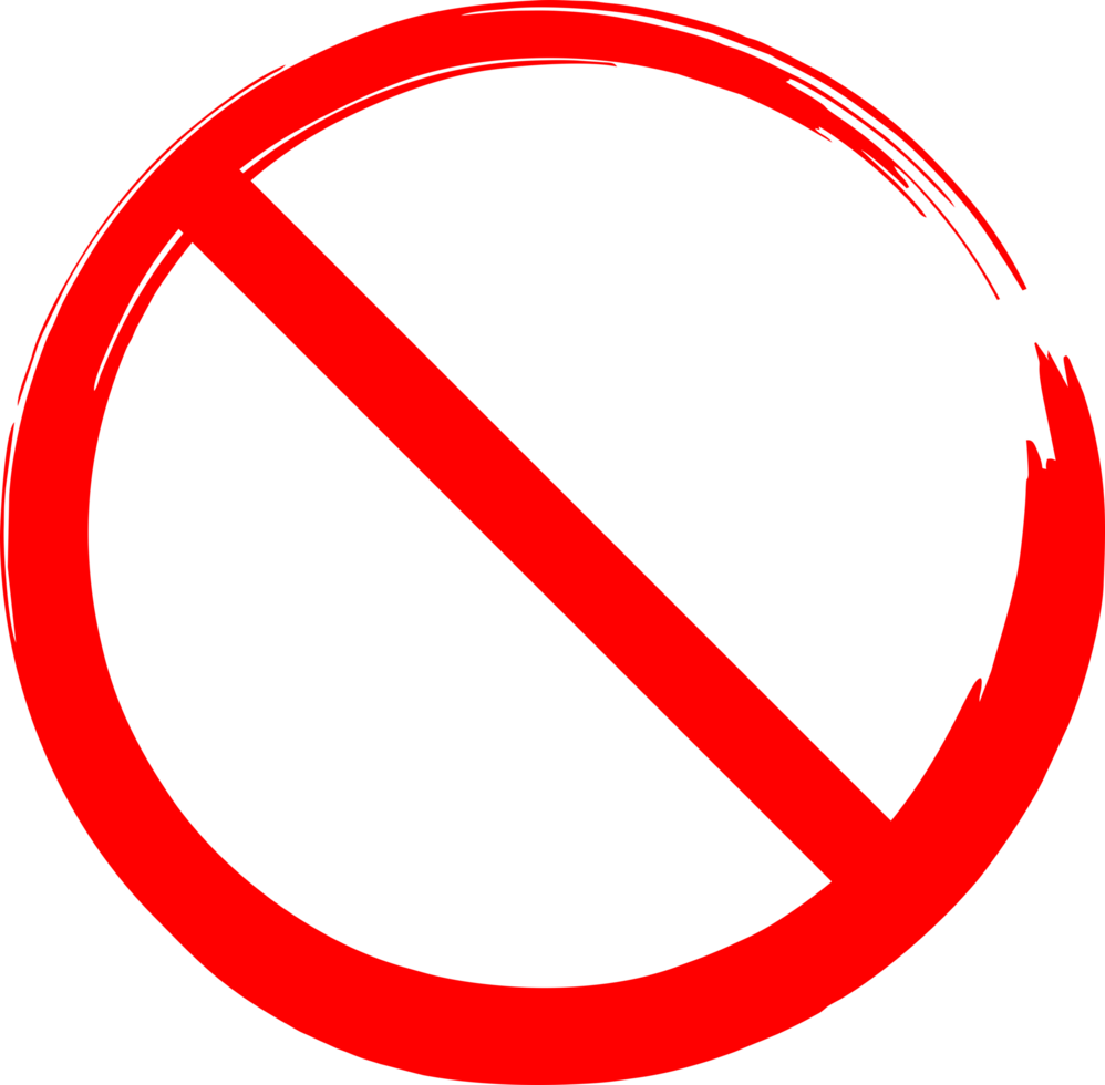 Empty no, forbidden, prohibition sign icon symbol png