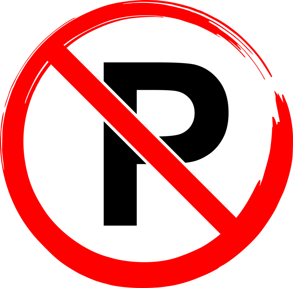 No parking sign icon symbol transparent background png