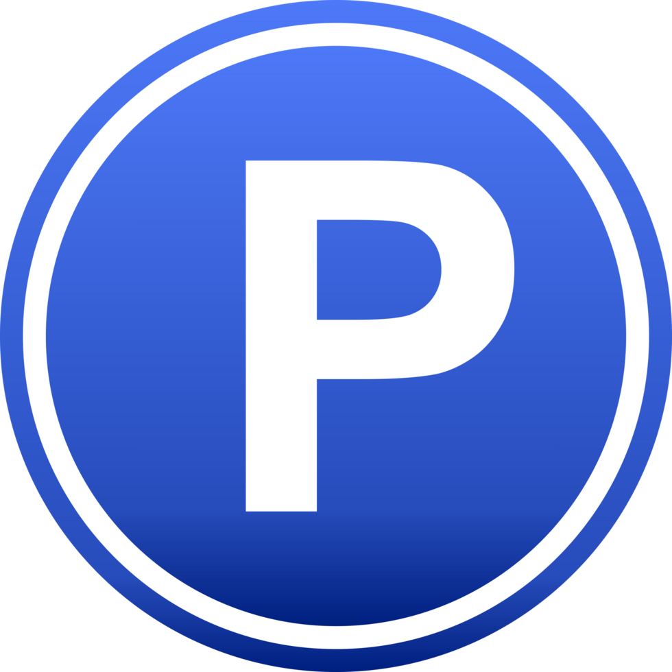 Parking sign symbol icon blue design transparent background png