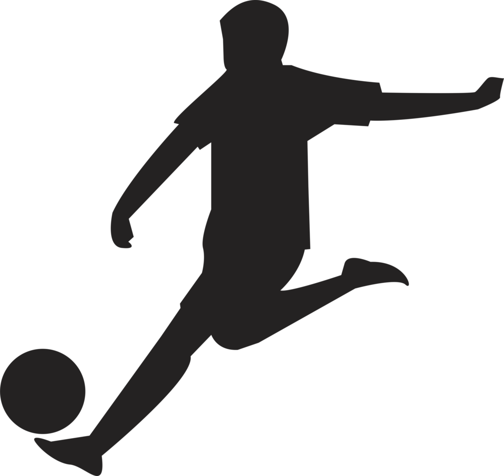 Football player silhouette transparent background png