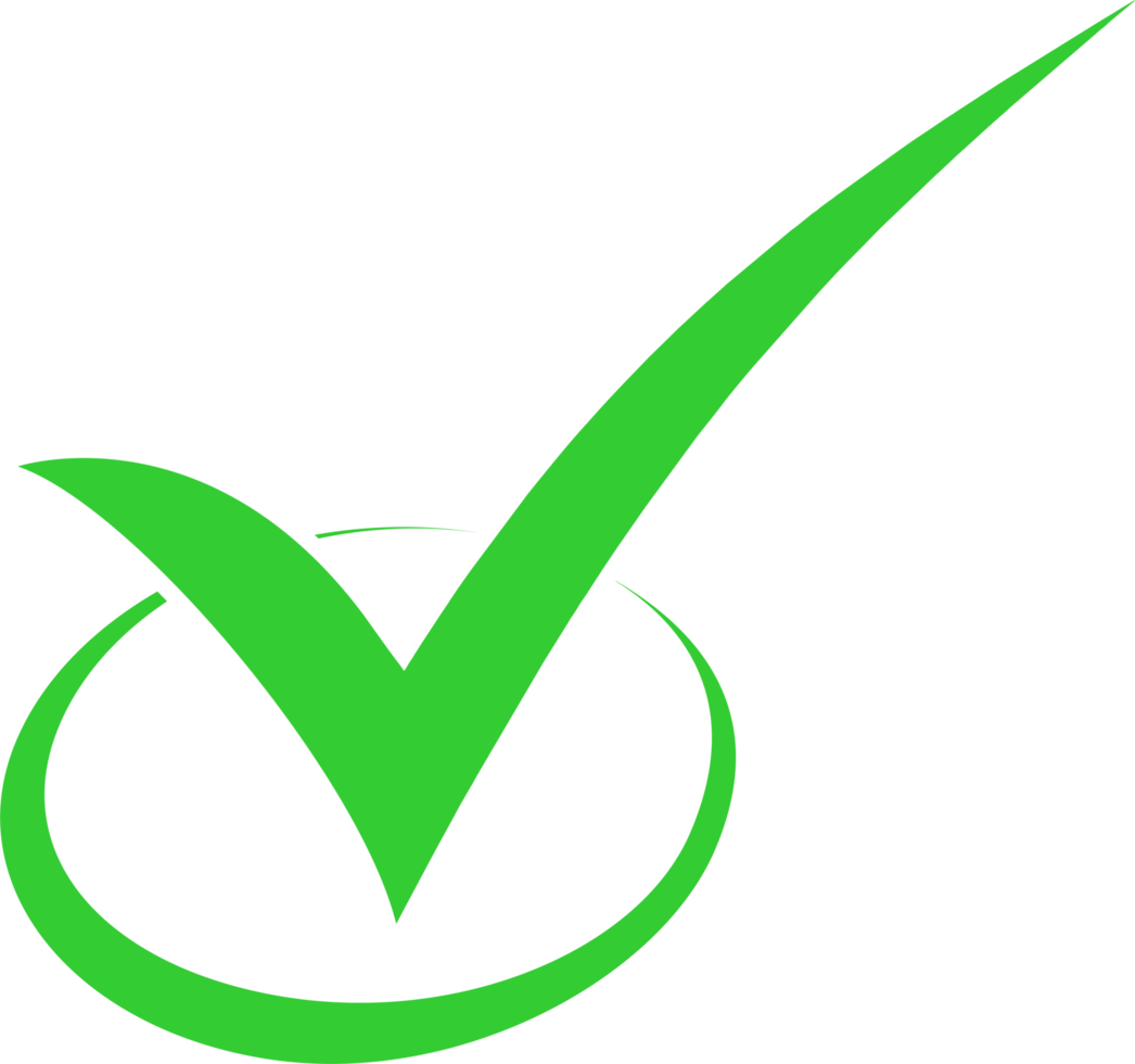 Green check mark icon symbol logo in little circle. Tick symbol green checkmark approve transparent png