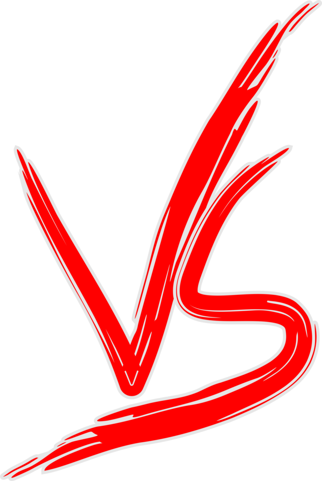 vs icono, versus batalla icono firmar logo símbolo rojo diseño transparente antecedentes png