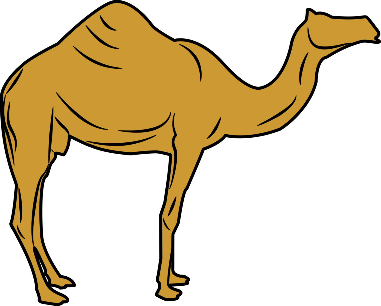 Camel icon symbol logo brown design transparent background png