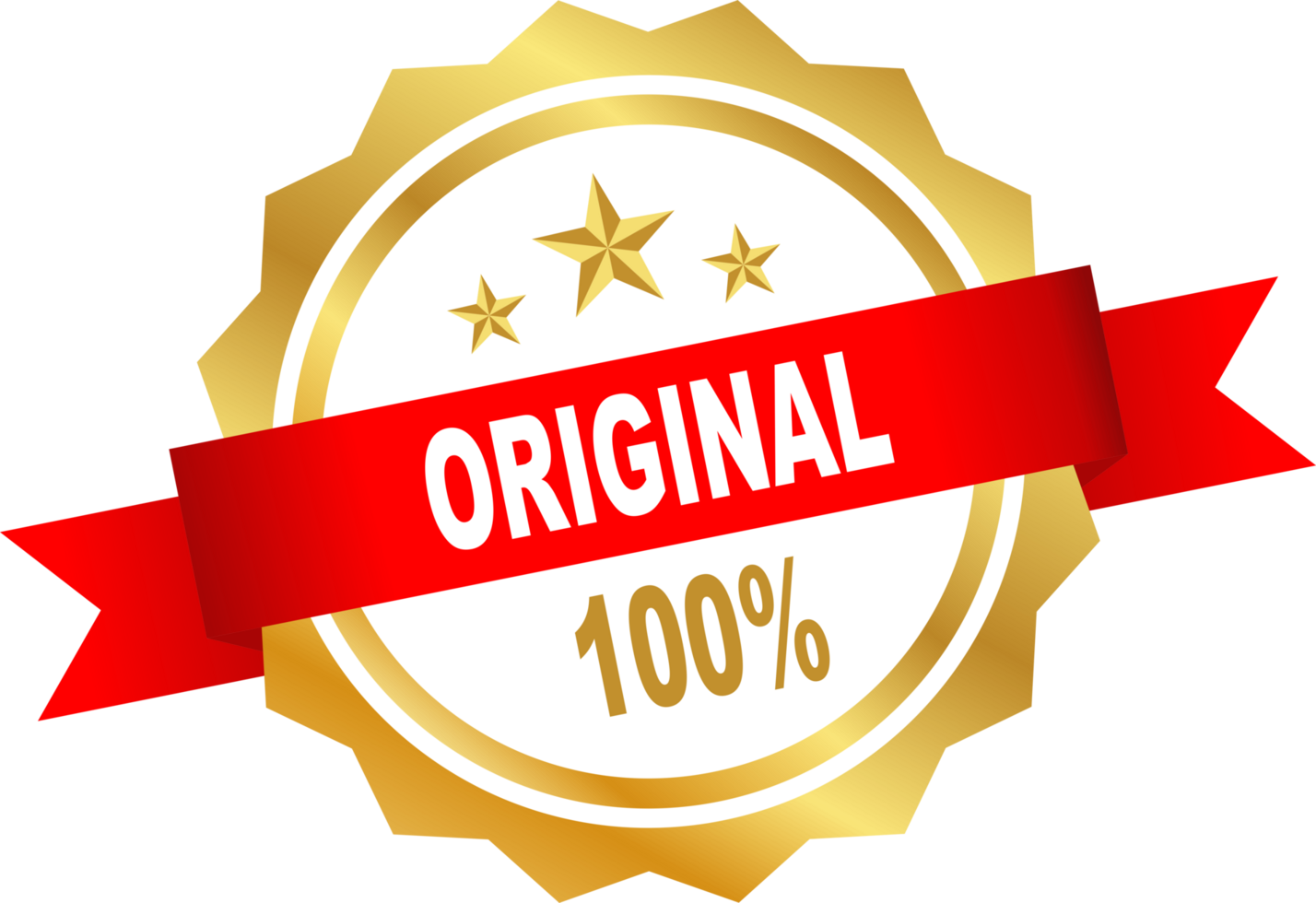 Original label sign icon symbol golden red white design transparent background png