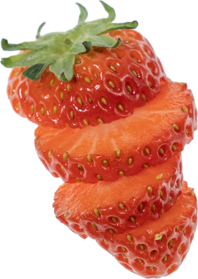 strawberry cut out on transparent background. png