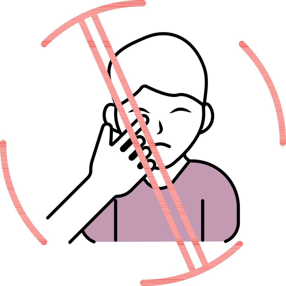 No Touch Eye icon in flat style. vector