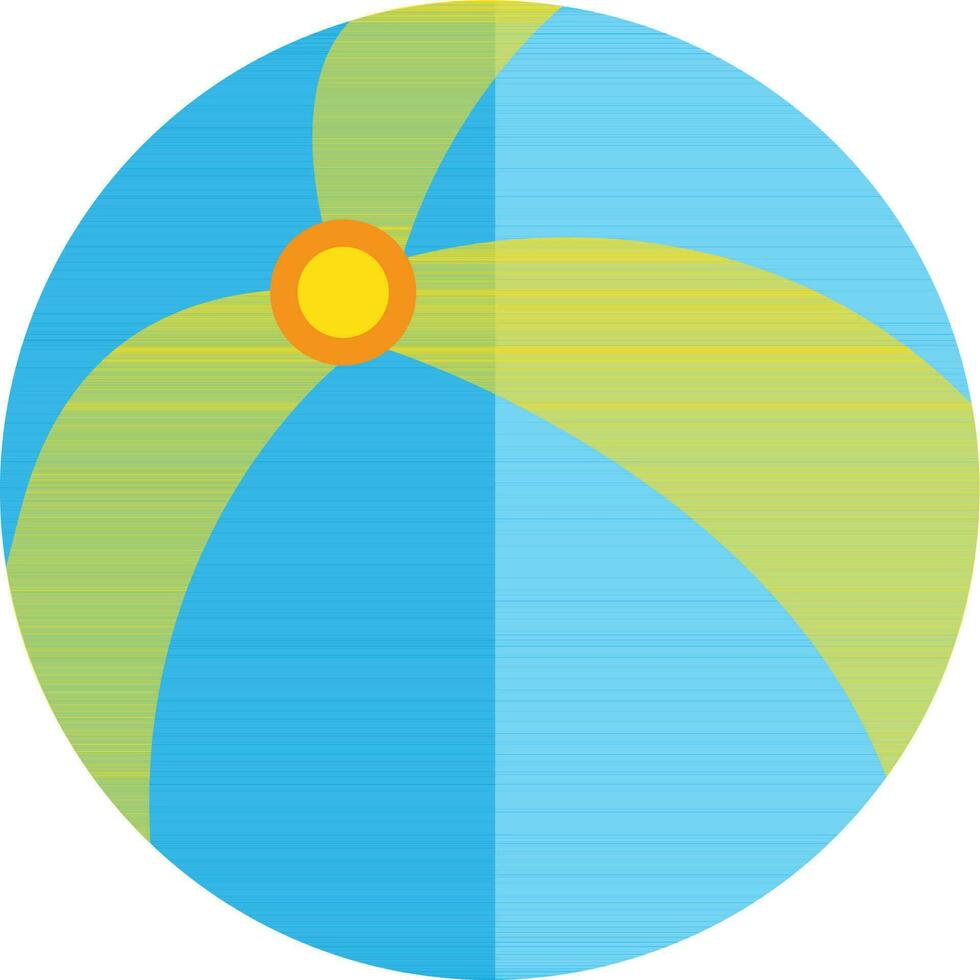 Illustration of beach ball icon with half shadow. vector