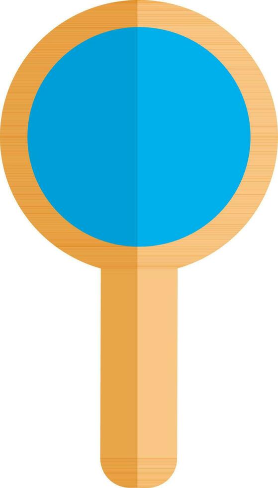 Magnifying glass icon with half shadow for education concept. vector