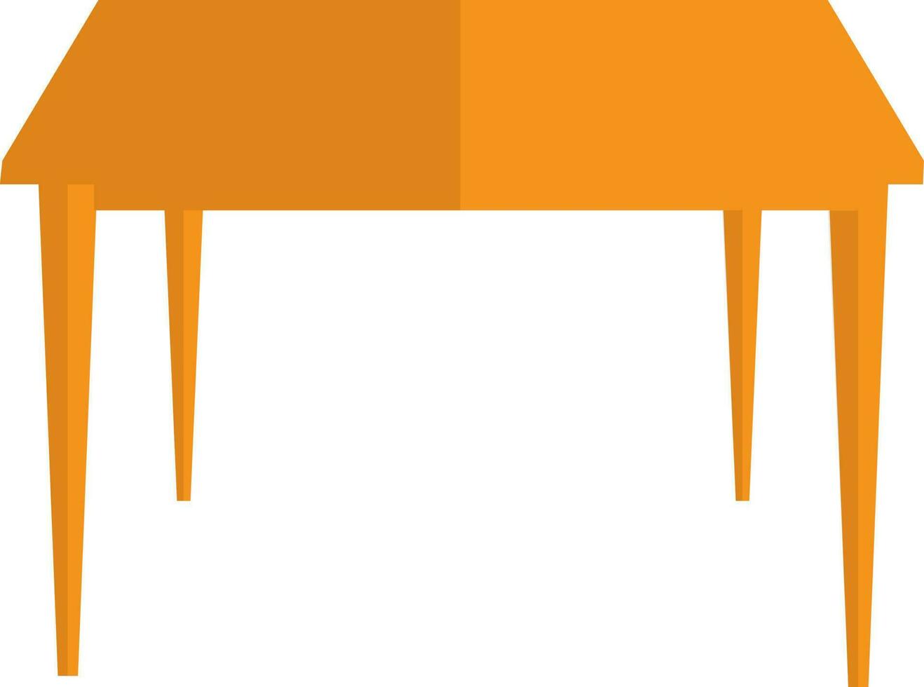 mesa icono en naranja color con medio sombra para educación. vector