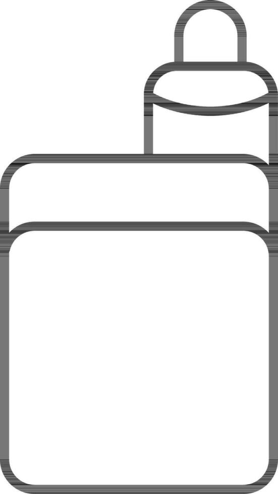 Vapor smoking or Electronic cigarette icon in thin line art. vector