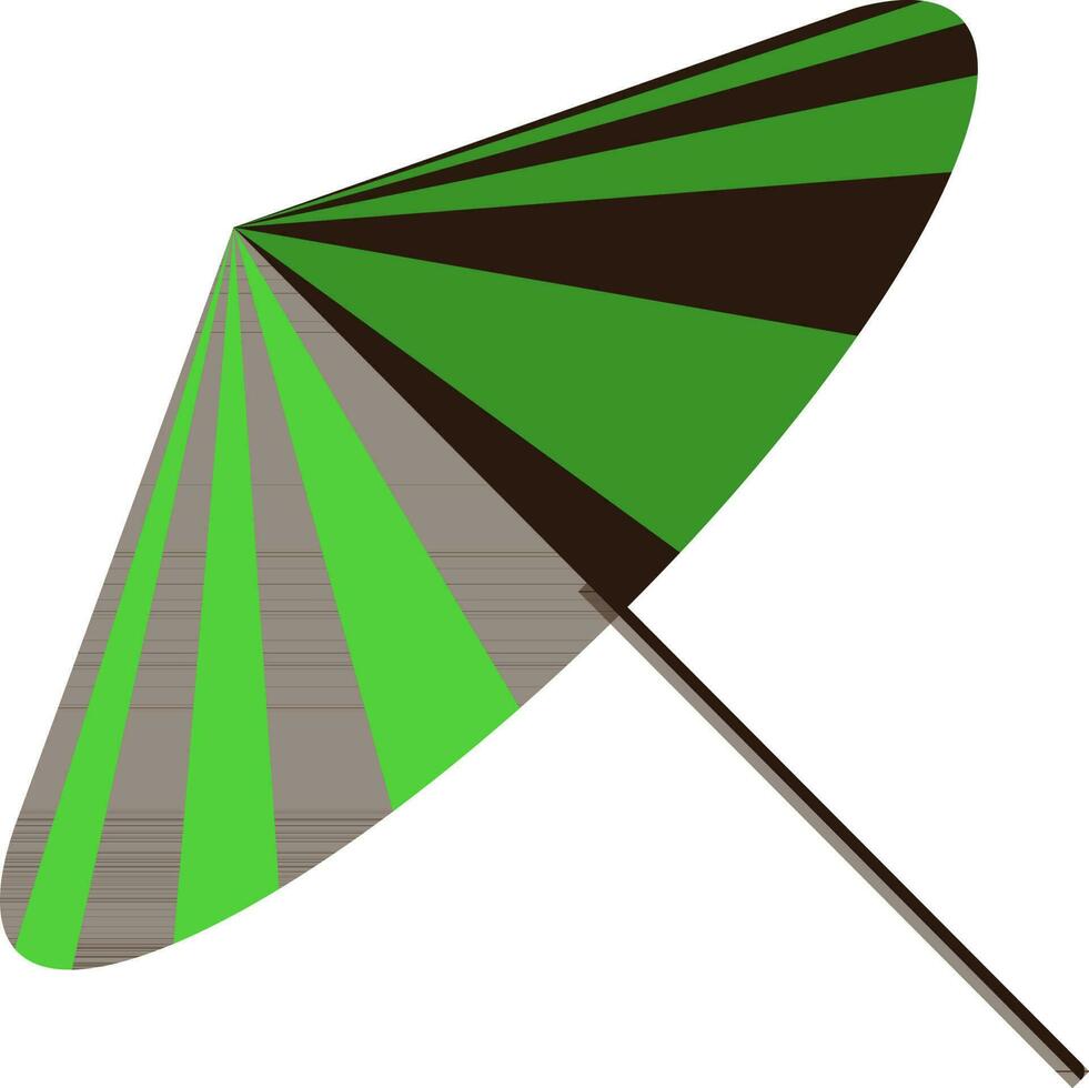 Illustration of umbrella icon in color and half shadow. vector