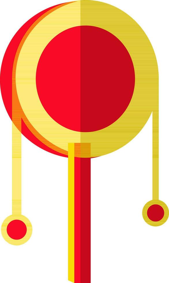 Color with half shadow of adornmen icon for new year concept. vector