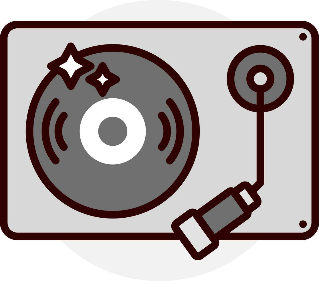 vinilo jugador icono en gris color. vector