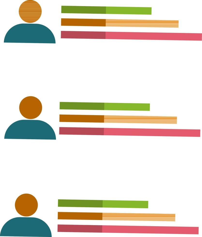 medio sombra de lista en posible trabajadores a escoger para trabajo. vector