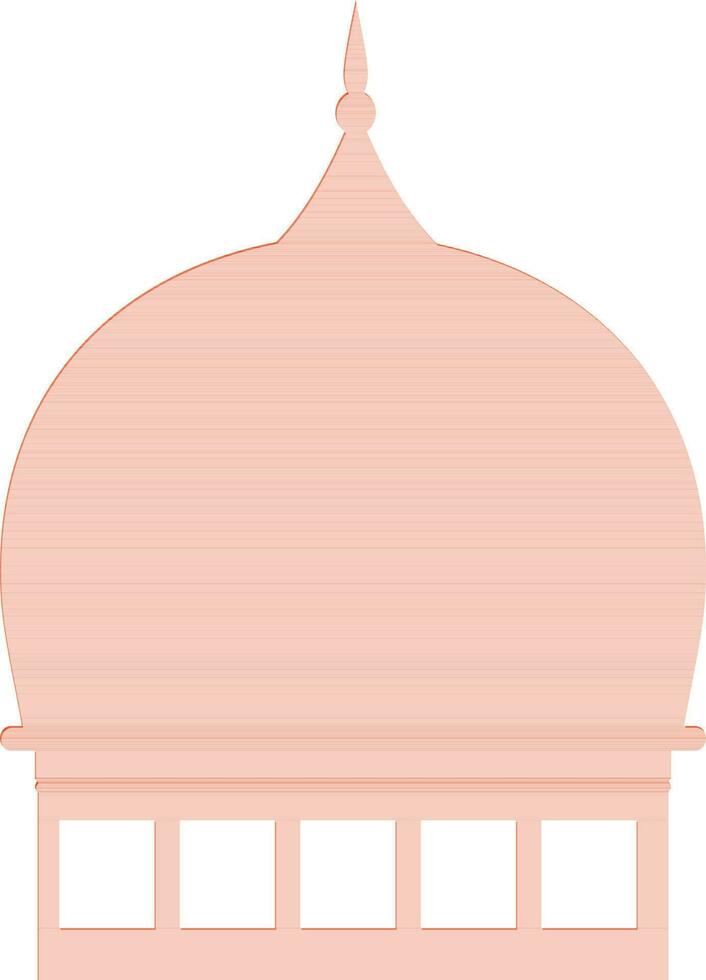 Flat iillustration of Mosque dome. vector