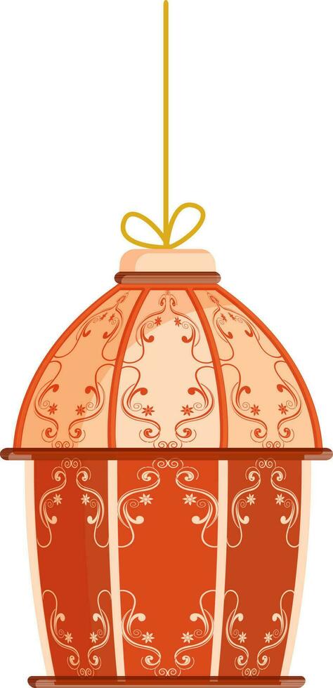 Traditional floral lantern design. vector