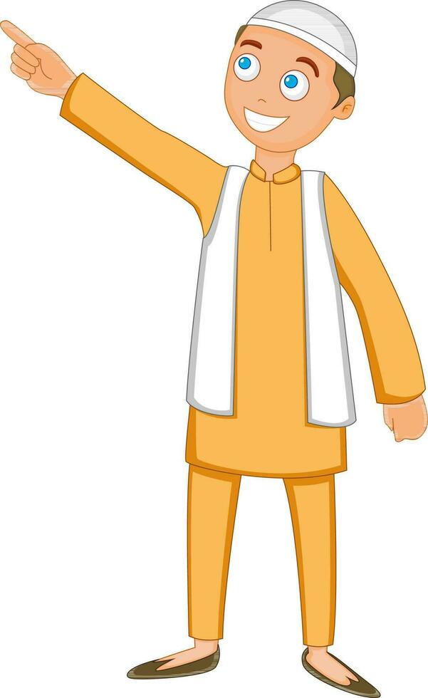 Character of a young Muslim Boy. vector