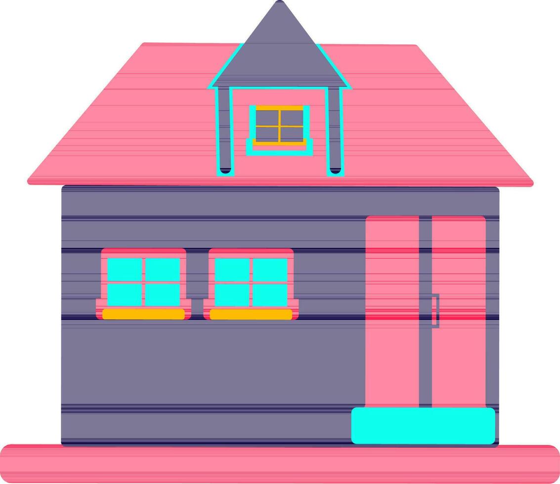 House icon for luxury concept in half shadow. vector