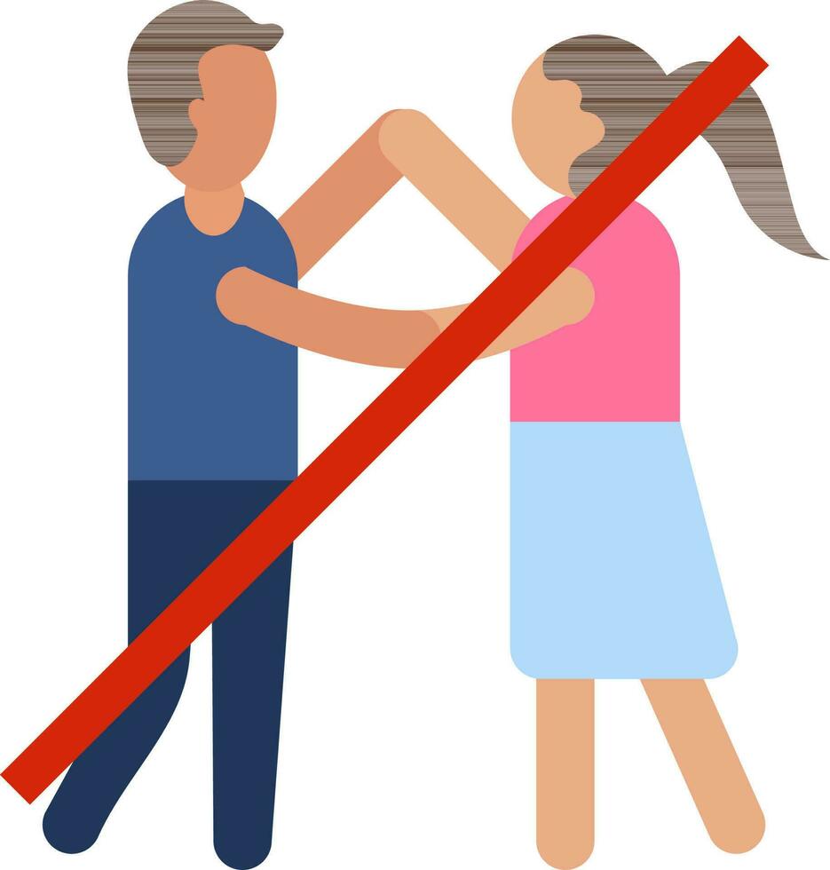 No couple dance icon or symbol in flat style. vector