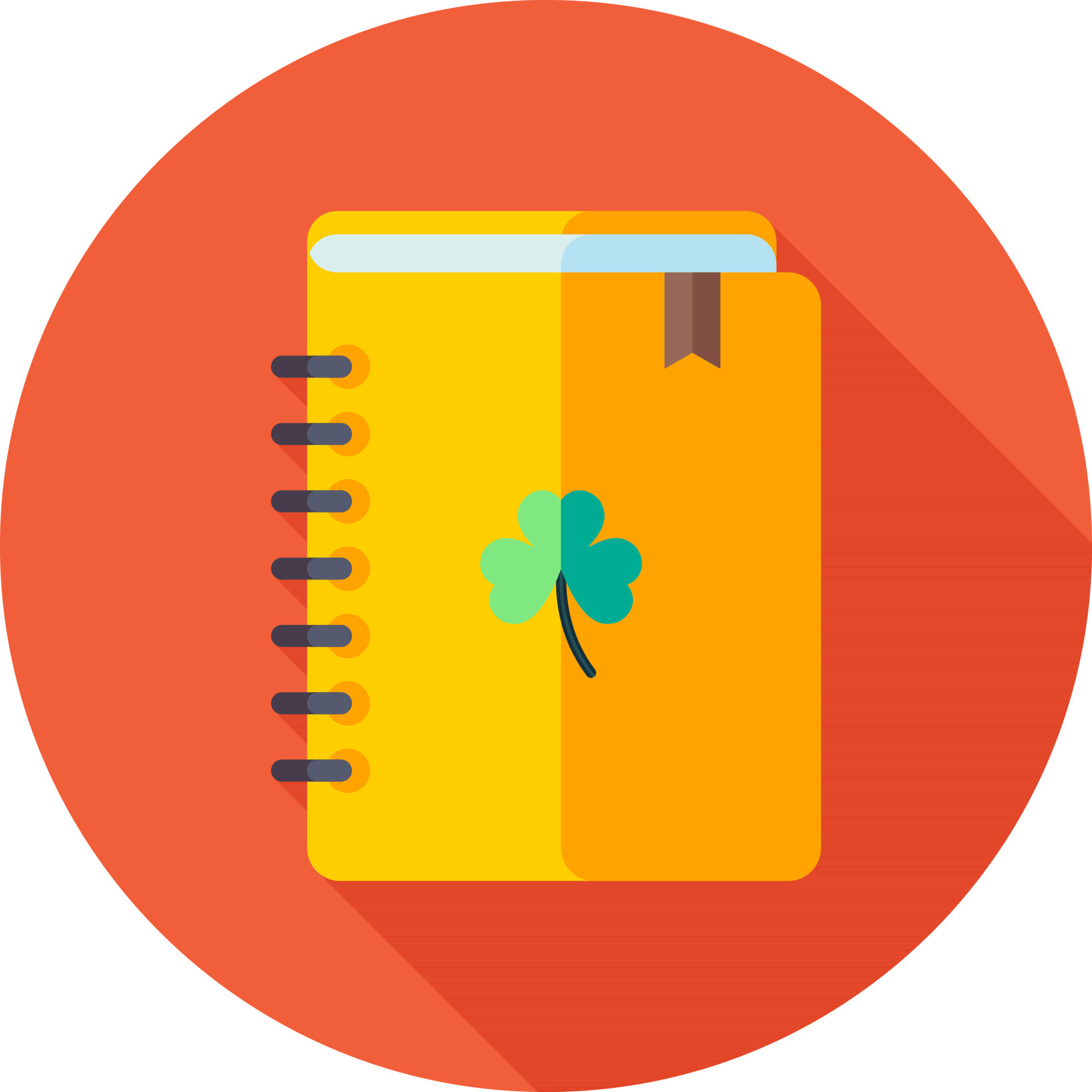 Illustration of Clover book icon in flat style. 24383825 Vector Art at