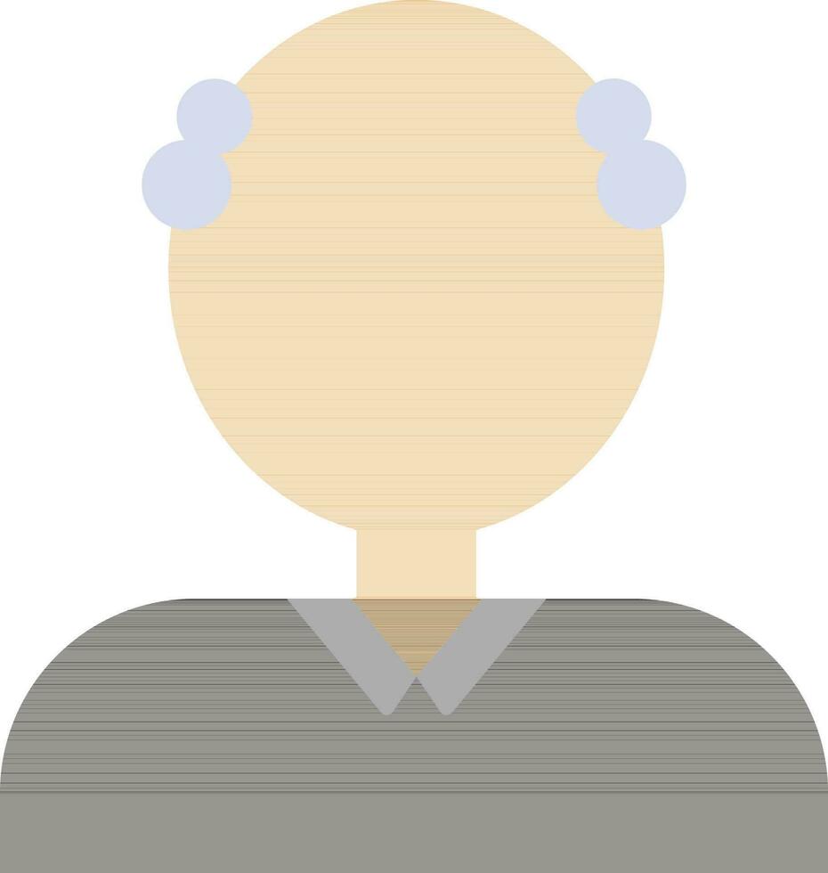 Character of a faceless grandfather. vector