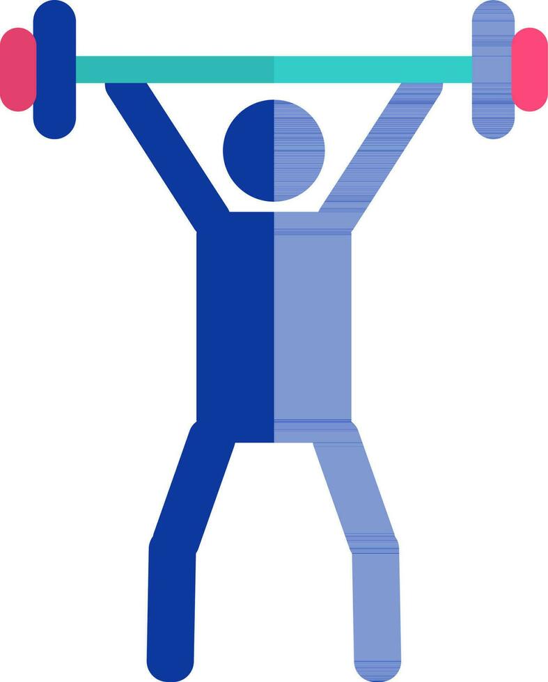 levantamiento de pesas icono para olímpico juego en medio sombra. vector