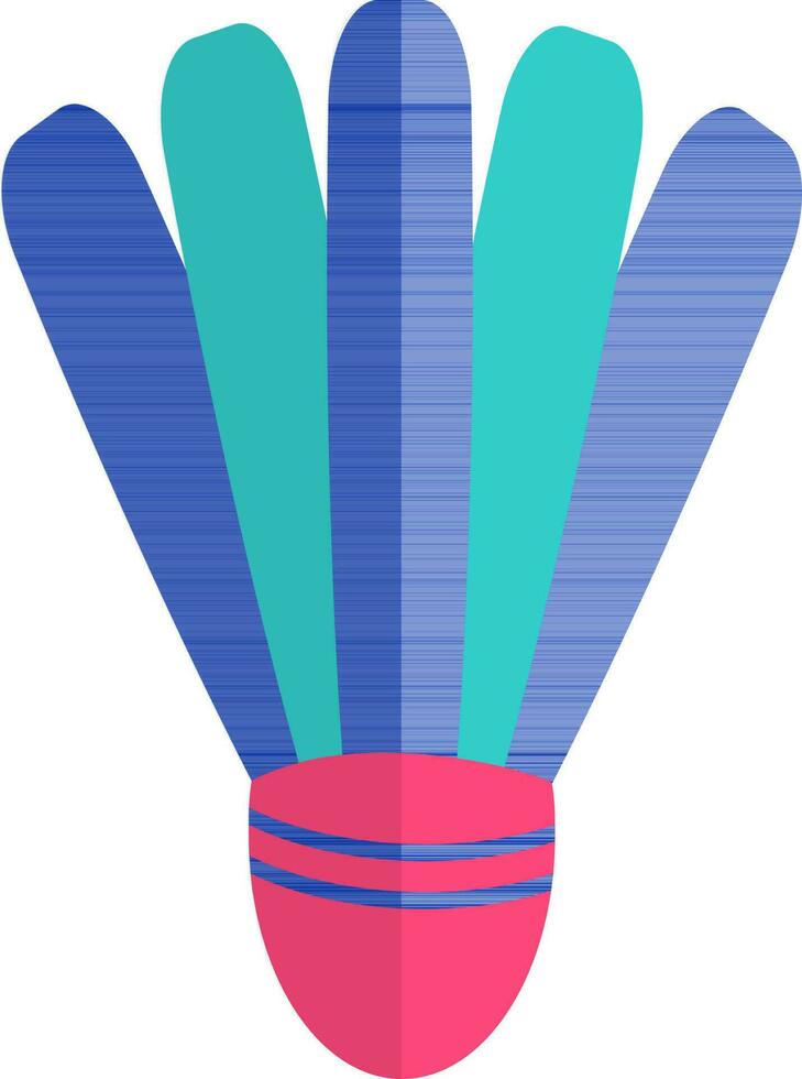 Racket icon for badminton game in half shadow. vector