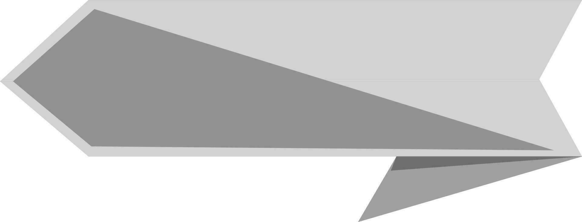 Arrow style gray and black ribbon. vector