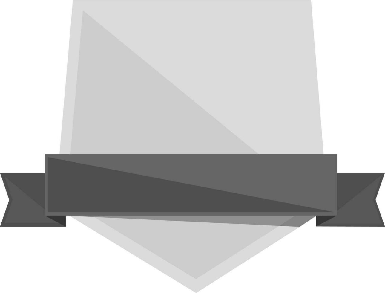 Gray and black blank ribbon. vector