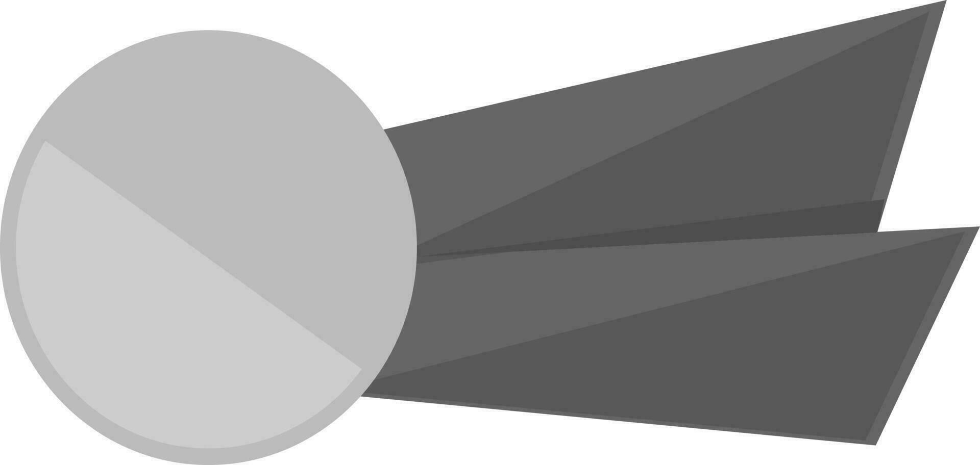 Black and gray blank badge or ribbon. vector