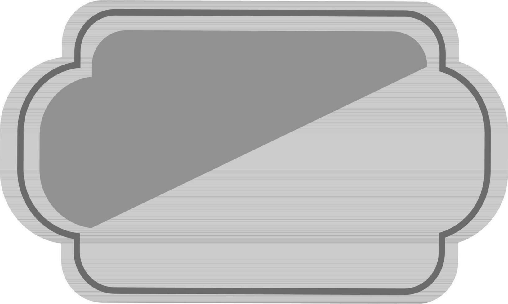 Blank gray ribbon or sticker. vector