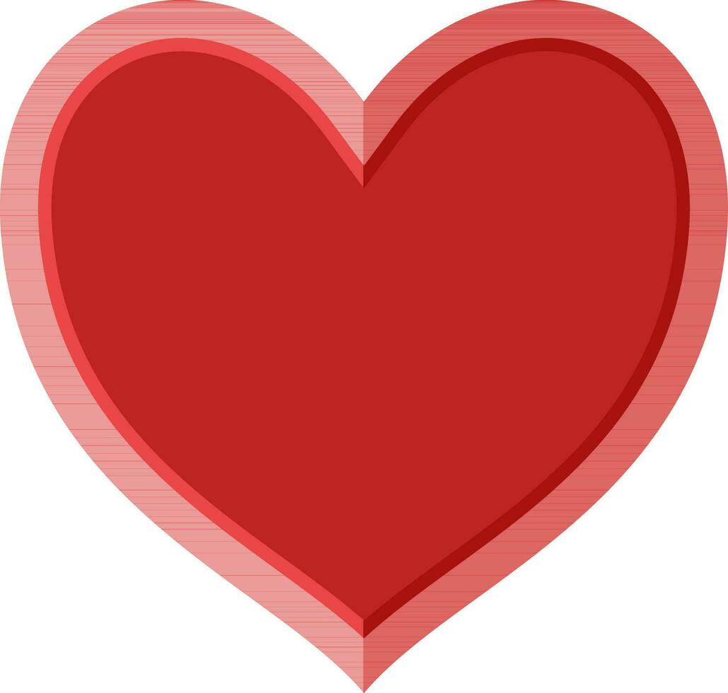 creativo rojo corazón para amor concepto. vector