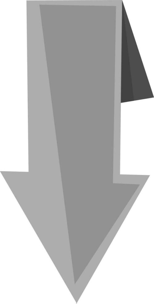 flecha estilo gris y negro cinta. vector