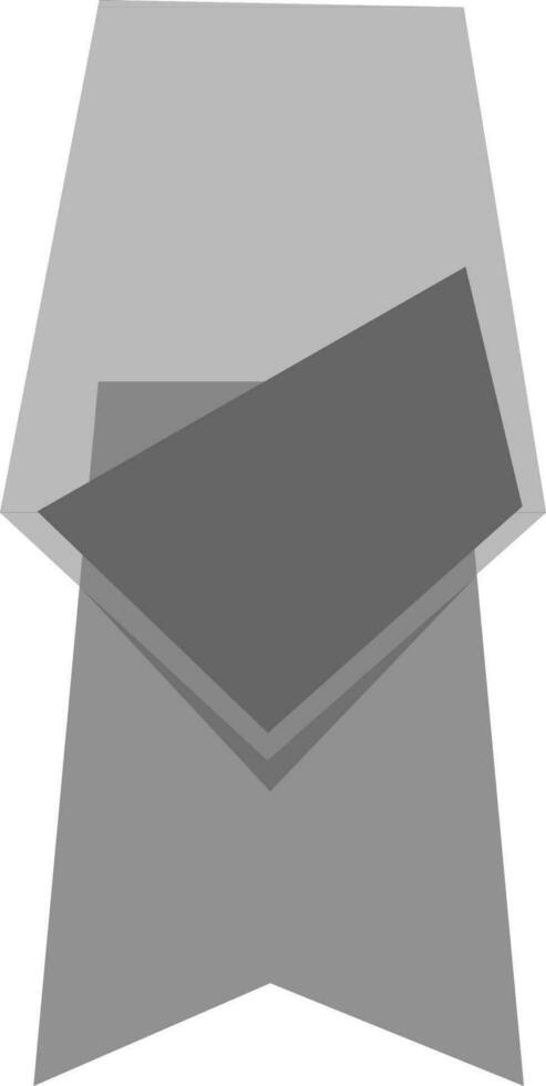 Gray stylish blank ribbon. vector