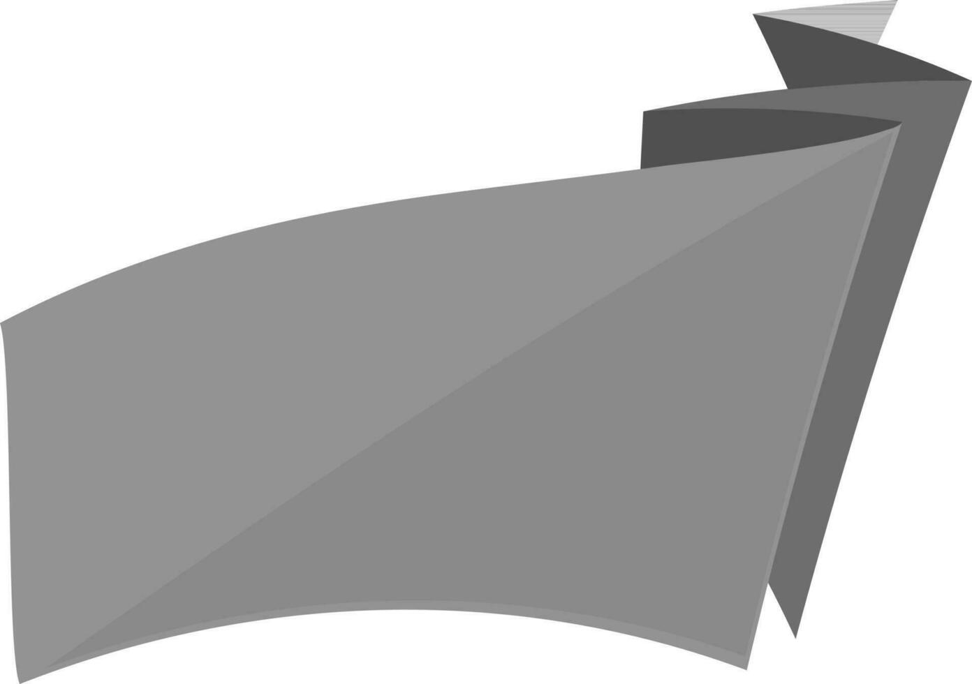 Blank gray and black ribbon. vector